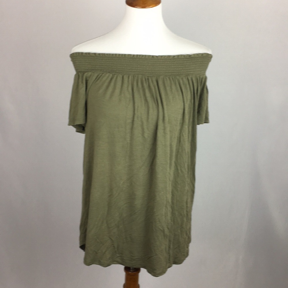 Green Off The Shoulder Top